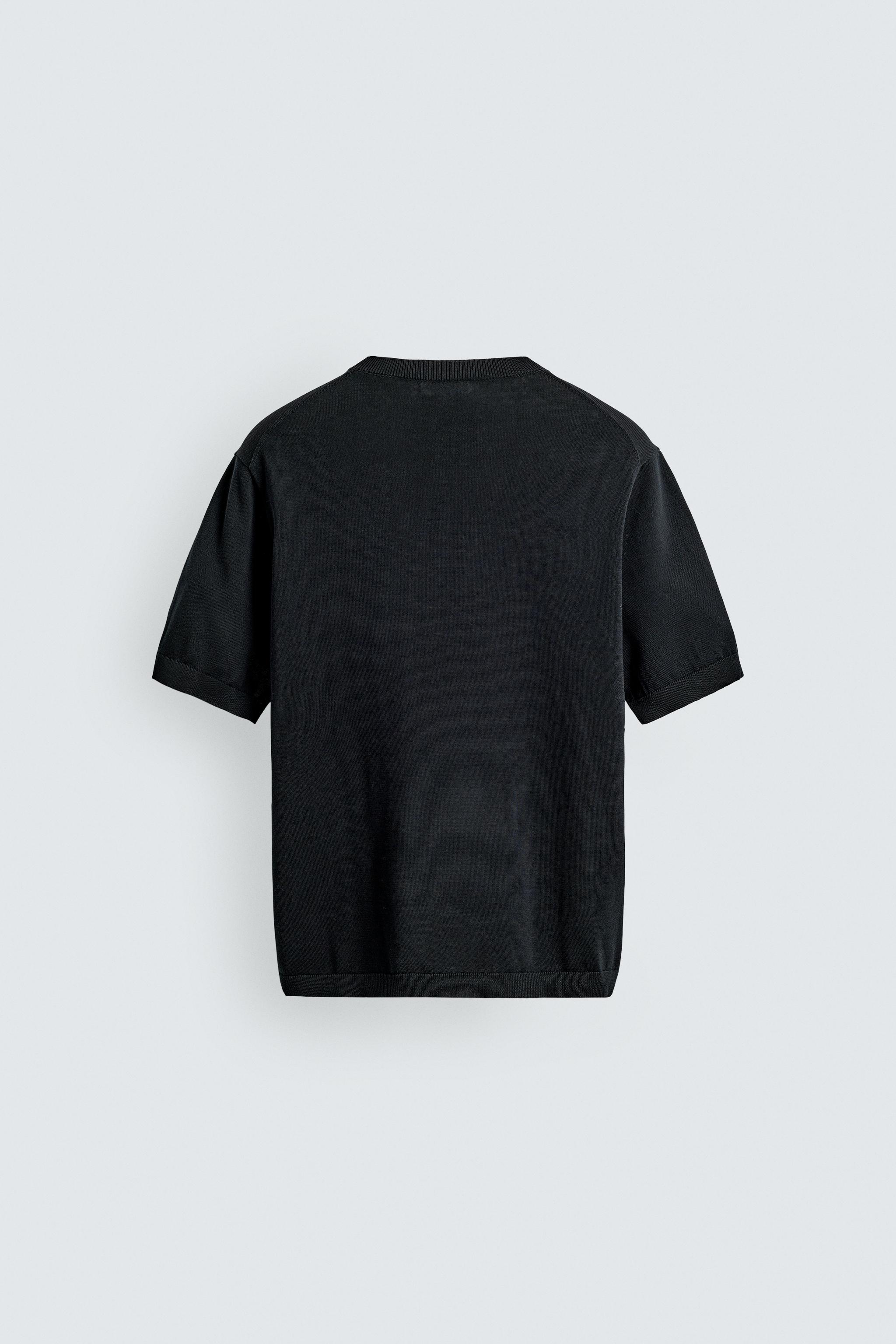LIGHTWEIGHT COTTON KNIT T-SHIRT